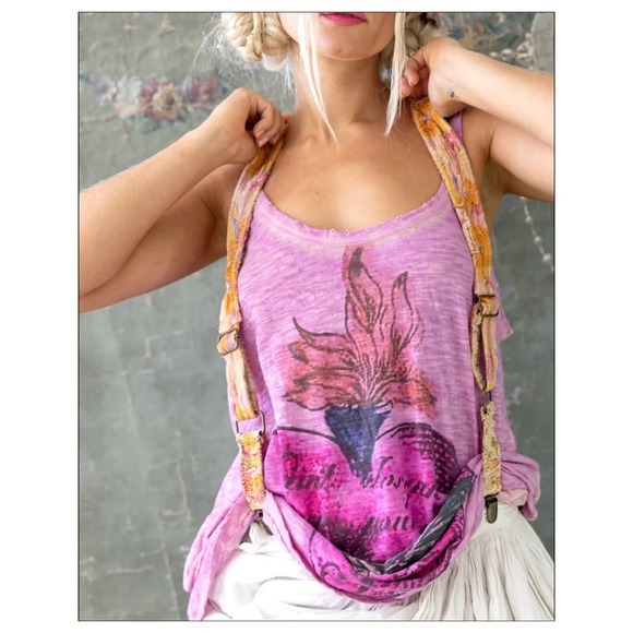 Magnolia Pearl RARE Embroidered Sold Out Limited Shea Suspenders In Deelite NWT - Picture 9 of 9